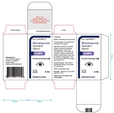 Bimatoprost 7.5 mL Carton